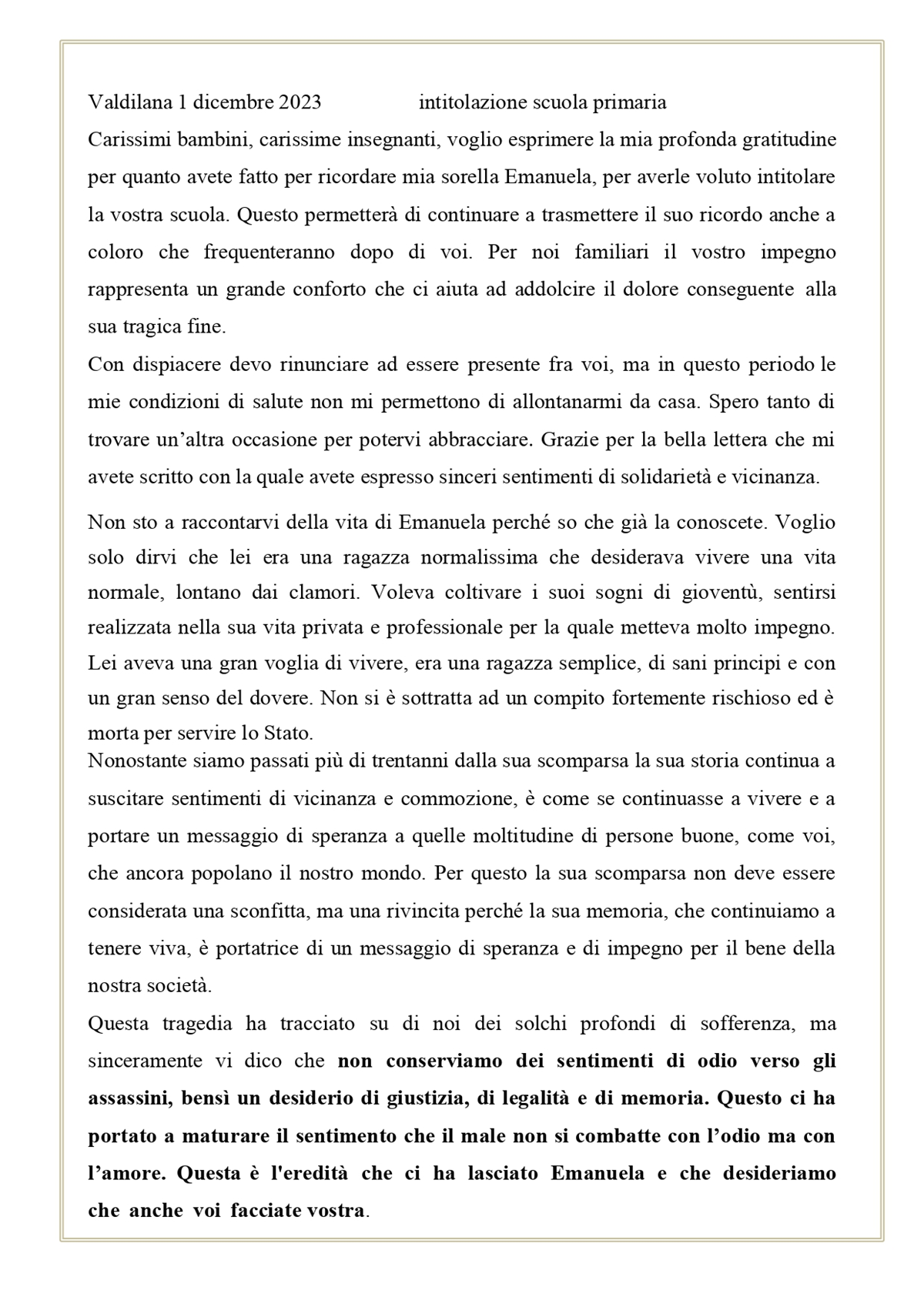 intitolazione