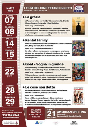 I Film del Cine Teatro Giletti - Marzo 2026