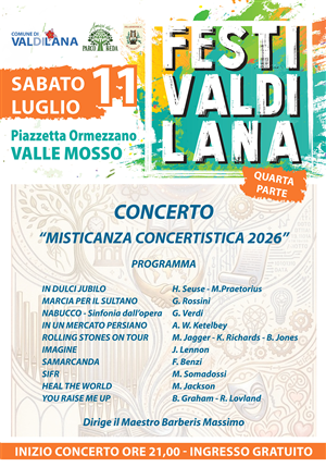 FestiValdilana 2026 (quarta parte) - Concerto "Misticanza concertistica 2026"